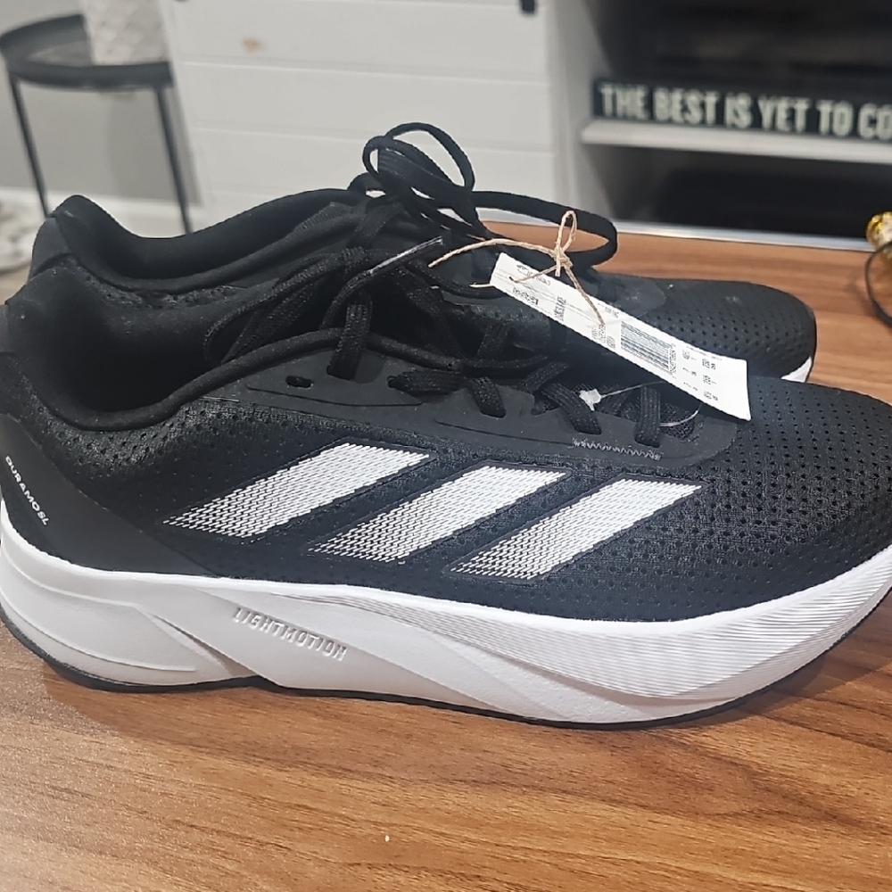 adidas Black and White Athletic Shoes